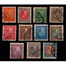 1902-04 - Island - Lot med forskellige Christian X mærker - AFA 35-45 - Stemplet.